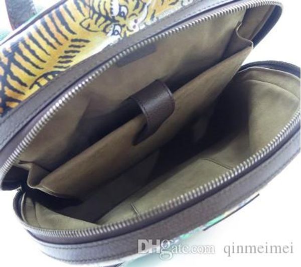 

real leather new canvas fashion tiger green printing g backpack purse stripe printed michan men women backpack