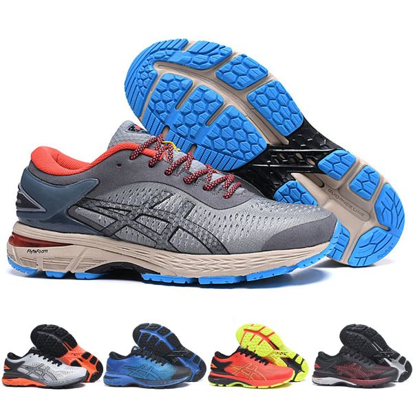 

2019 Asics GEL KAYANO 25 Cushioning Running Shoes balck orange Weaves Vamp Original Men Women Designer Sport Sneakers 40-45