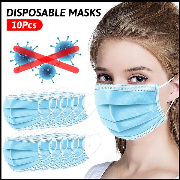 

трехслойная одноразовая пылезащитная маска ветрозащитная pm2. 5 anti-fog outdoor safety masks home bacteria proof face mouth mask онлайн
