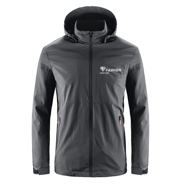 

fashion design mens autumn outdoor casual fashion waterproof quick-drying breathable sport outdoor coat mountaineering suit#p10, Blue;black