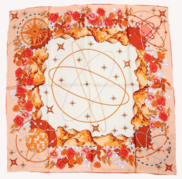 

elegant handmade brand 100%twill silk scarf twic-169541, Blue;gray