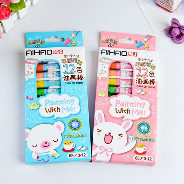 

love oil painting stick 12 color children's color painting oil stick student prize creative art crayons not dirty hands