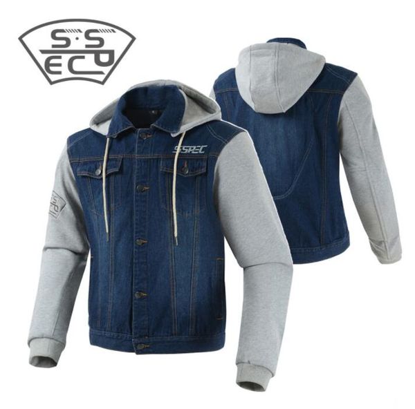 

casual wear motorcycle jacket spring summer men denim clothing windproof moto motocross jean jackets outerwear with protectors