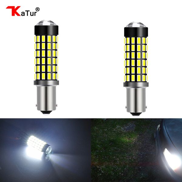

katur 2pcs ba9s led canbus lamps error t4w h6w car led bulbs interior lights car light source parking 12v white 6000k