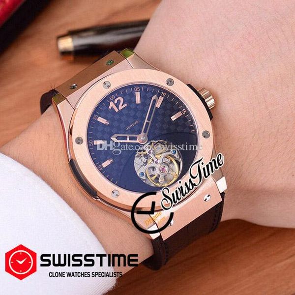 

продажа tourbillon автоматическая мужские часы розовое золото черный текстуры циферблат черный резиновый кожаный ремешок 9 цветов спортивные, Slivery;brown