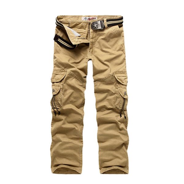 

autumn men's tooling trousers cotton multi-pocket outdoor military straight pants production, Black;gray