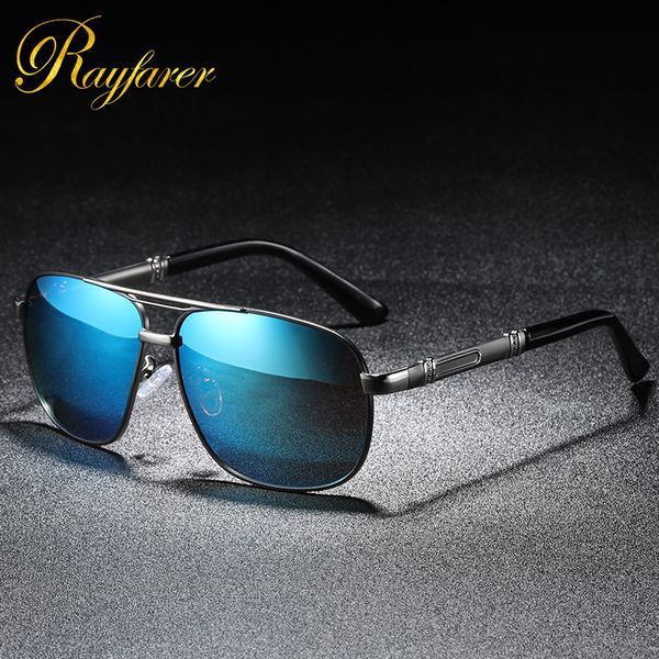 

men polarized mirror metal sunglasses eyewear uv400 black gray brown glod rft0960n, White;black