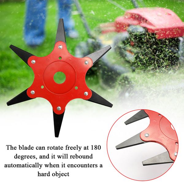 

meterk 180 degrees rotatable lawn mower blade brush cutter universal garden grass trimmer blade with double-sided cutting edge