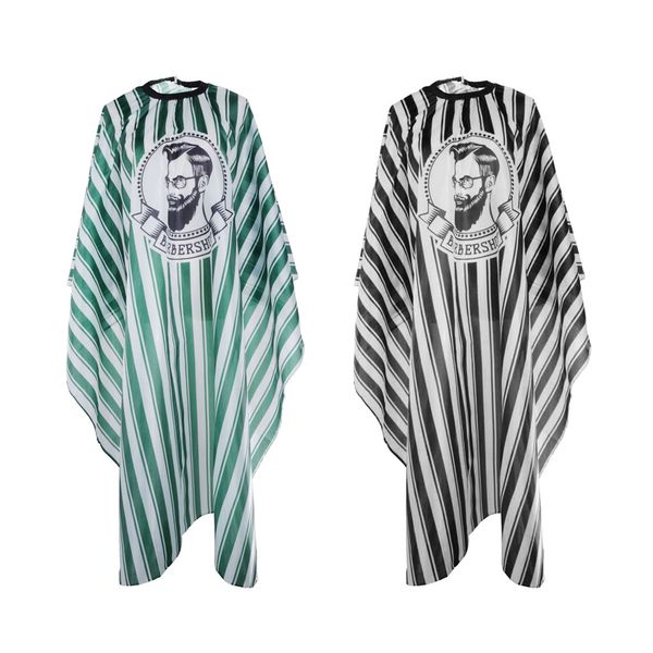 

2 pieces nylon scratch-proof stripe hairdressing barber cape gown cloak