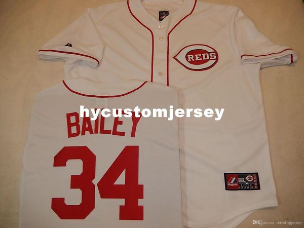 

custom majestic #34 homer bailey baseball sewn jersey white new mens stitched jerseys big and tall size xs-6xl for sale, Black;blue