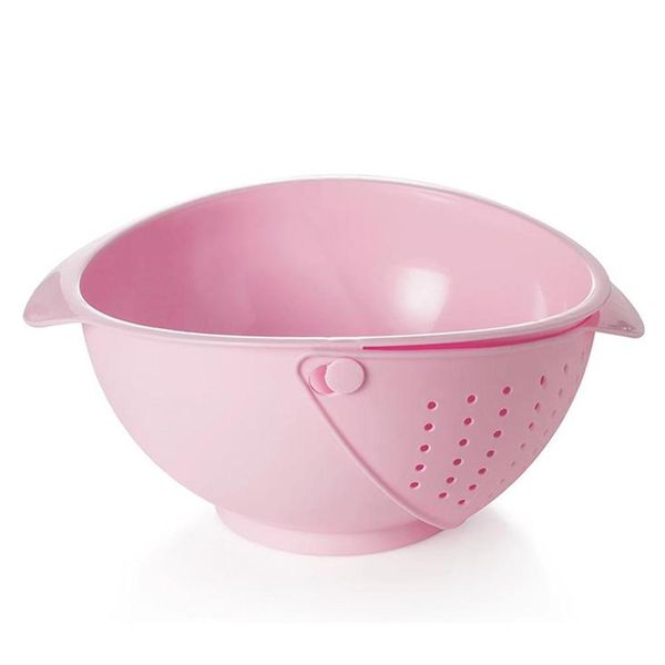 

studyset kitchen thicken drain basket with rotating cover for vegetable washing