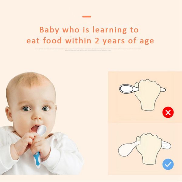 

baby elbow training spoon baby eating children practice tableware delivery g