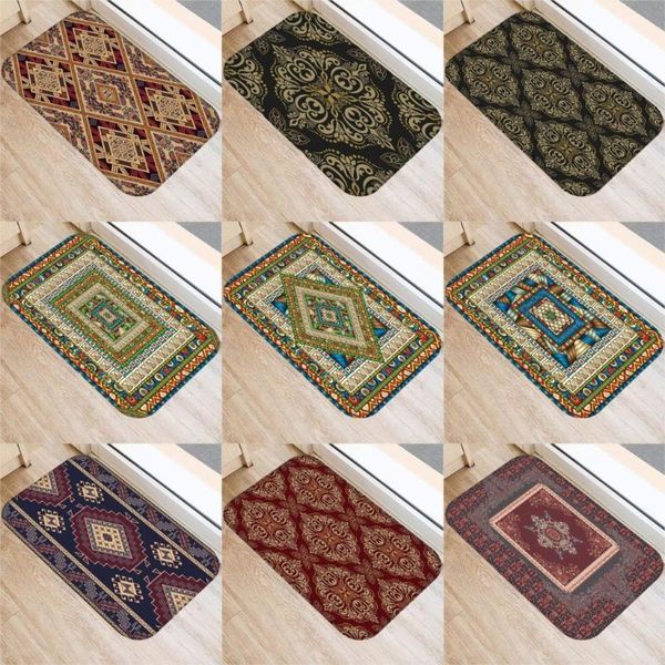 

flannel bathroom mat kitchen bathroom anti-slip mat decorative carpet bedside rug entry door living room floor soft bath