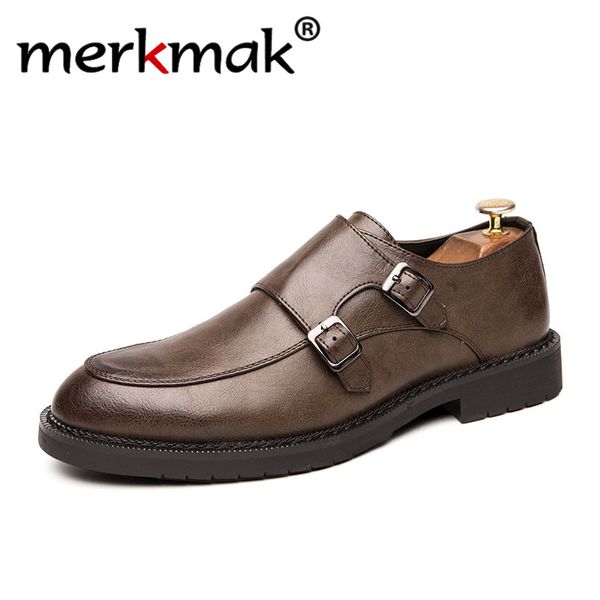 

merkmak mens formal shoes italian style oxfords leather dress loafers shoes men fashion business office elegant footwear male, Black