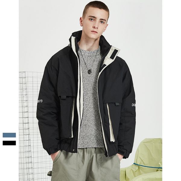 

super quality winter duck down parkas men casual outwear down jackets male thick coat fashion eu size puffer jacket jk-840, Black