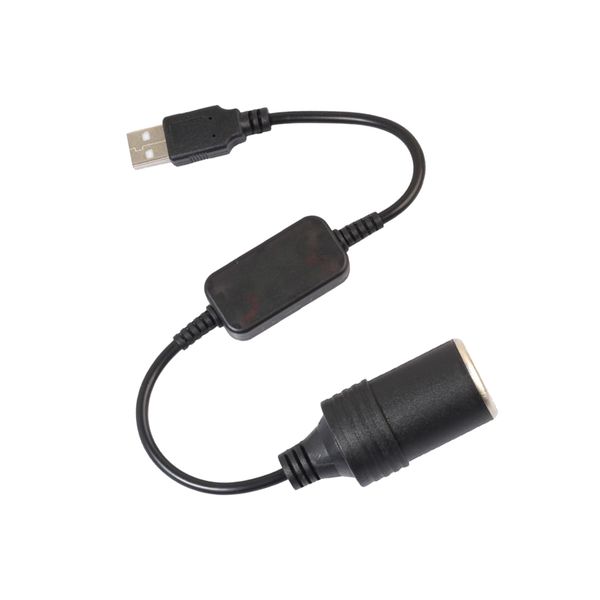 

length: 30cm 5v 2a usb to 12v 1a female cigarette lighter socket power converter