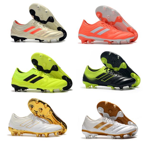 

2020 copa 19+ 19.1 fg ag 19+x 19 comfortable slip-on champagne solar red soccer football shoes boots scarpe calcio cleats taquets size 39-45, Black