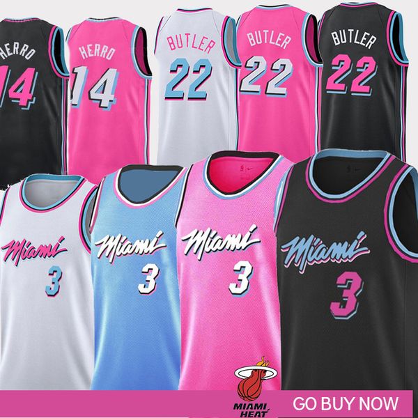 

NCAA 22 butler 3 Wade 14 Tyler Herro Heat jersey 7 Dragic 21 Whiteside Basketball Jerseys College Wears