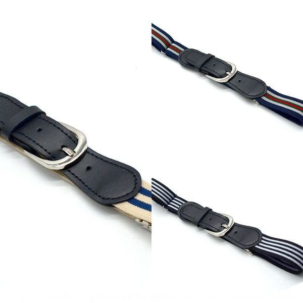 

leisure striped children's male b elastic band and female baby's belt belt elastic pupil boy's belttraining, Black