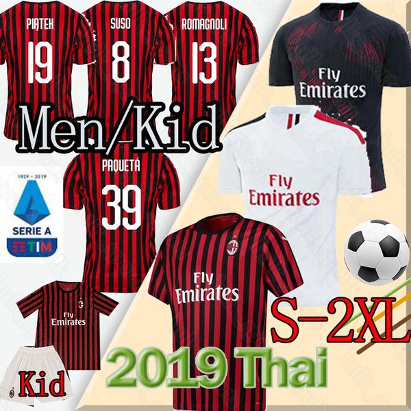 

Thai AC milan soccer jersey 19 20 PIATEK BAKAYOKO football jerseys BORINI KESSIE La palla di calcio inglese CALDARA CUTRONE CALHANOGLU