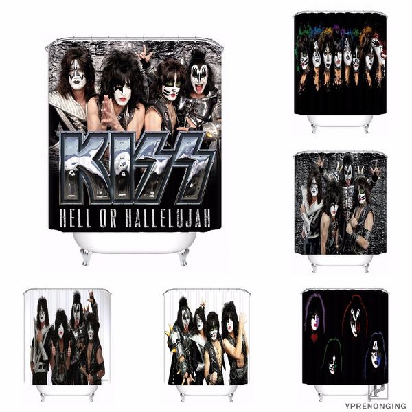 

custom kiss band shower bath curtain mildewproof waterproof polyester various sizes#0421-21-41