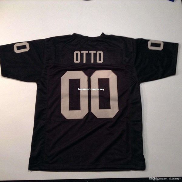 

retro custom sewn stitched #00 jim otto black mitchell & ness jersey s-5xl,6xl men's football jerseys rugby, Black;blue