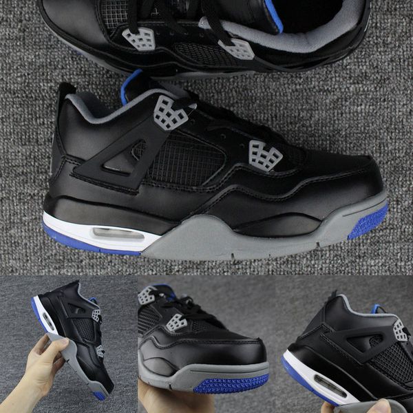 

new 4 motosports game royal mens basketball shoes new white blue 4s sneakers shoes size 8-13