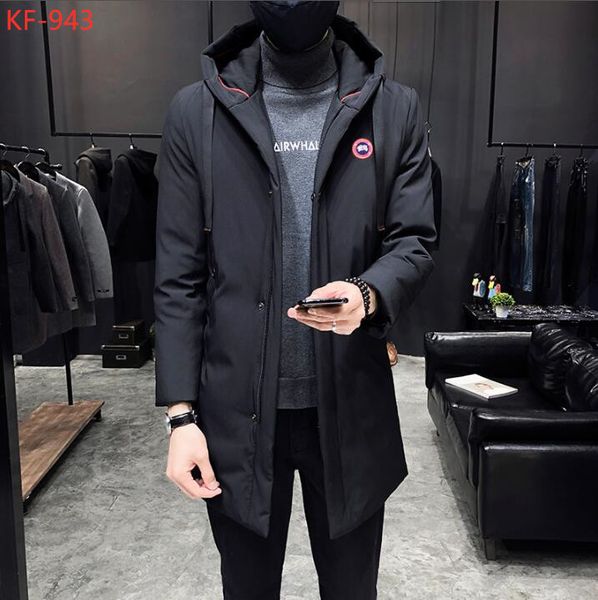 

2019 canada chateaus brand mens veste homme outdoor winter jassen outerwear big fur hooded fourrure manteau down jacket coat hiver parka dou, Black