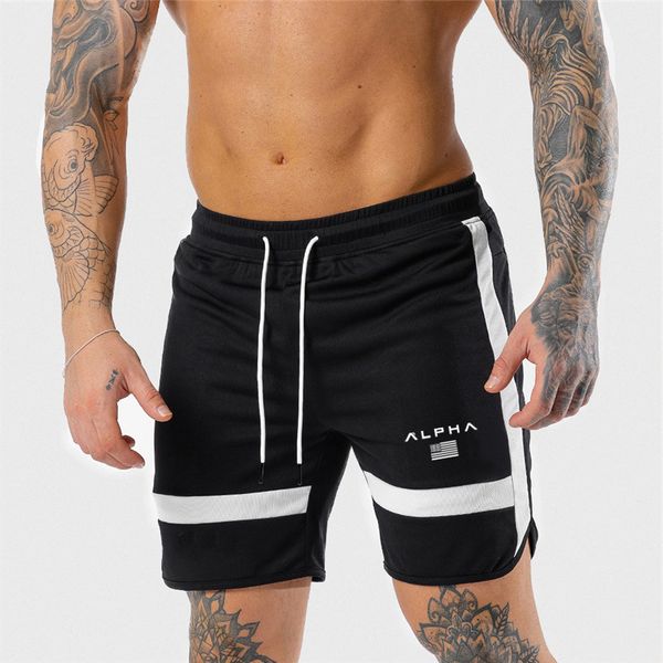 

quick-drying running shorts sports men marathon training breathable shorts jogging fitness sports men beach swimwear, Black;blue