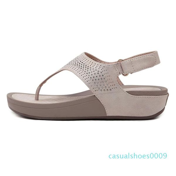 

summer shoes women sandals flip flops thick sole ladies wedges sandals summer holiday casual woman beach slippers c09, Black