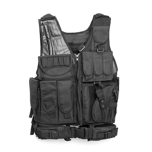 

men's vest camouflage body vest molle armor outdoor jungle equipment, Camo
