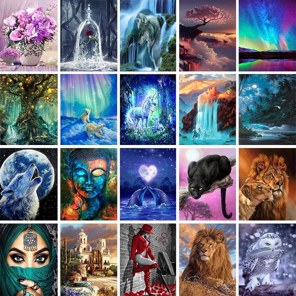 

5d diy full round diamond painting cross stitch diamond embroidery kits diamond mosaic home decorative drill