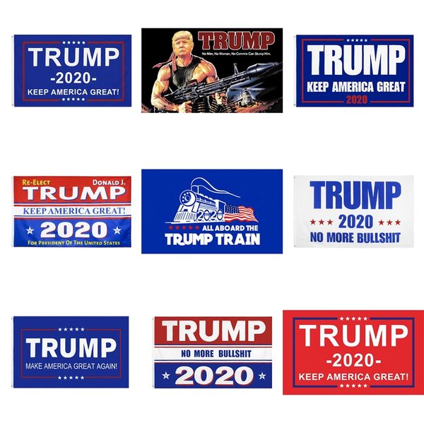 

90*150cm donal trump 2020 election banner keep america great garden flags for president usa double layer customizable #980