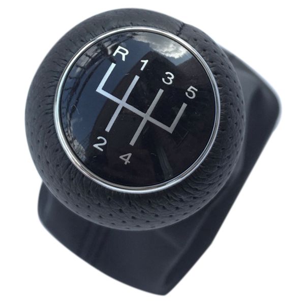 

12мм стайлинг автомобиля 5/6 ступенчатая ручка переключения передач с кожаной гетрой крышка багажника черный стежок