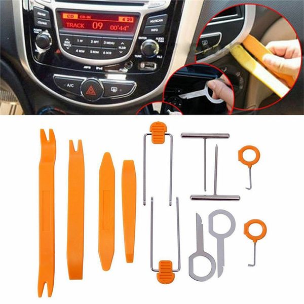

12pcs car door clip panel dash radio moulding audio removal pry trim tools kit car repair tools removal installation tool