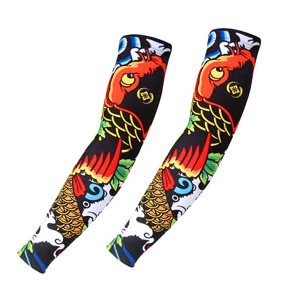 

sleeves for arm man women ice silk sun cycling running warmers outfit arm leg warmers, Black