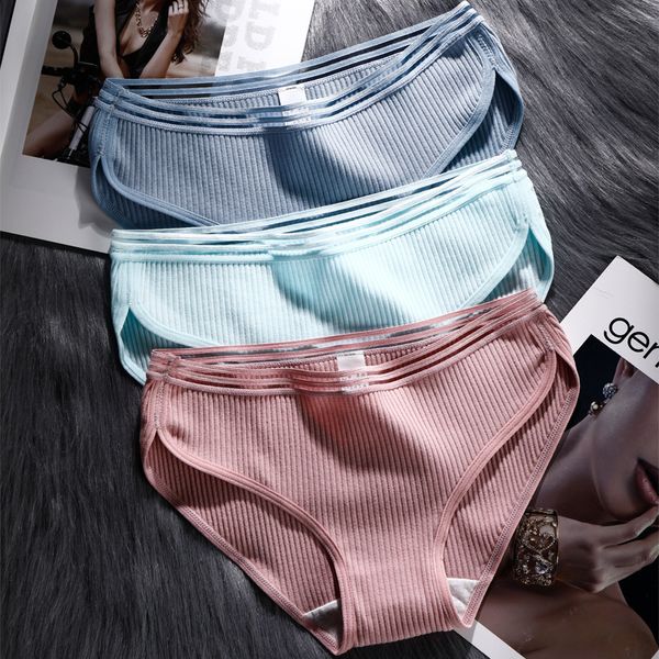 

women's panties 2021 cotton solid color gril briefs lingerie female casual underwear ladies underpants women intimate panty, Black;pink