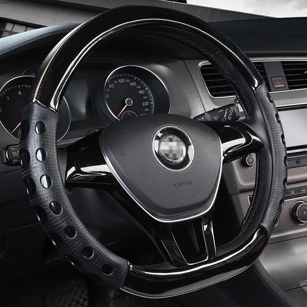 

sell micro fiber leather auto car steering wheel cover 38cm/15'' anti-catch holder protector