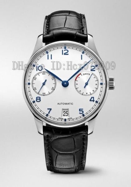 

Высокое качество мужчины 42,3 мм IW 500705 серебряный циферблат кожаный ремешок движен