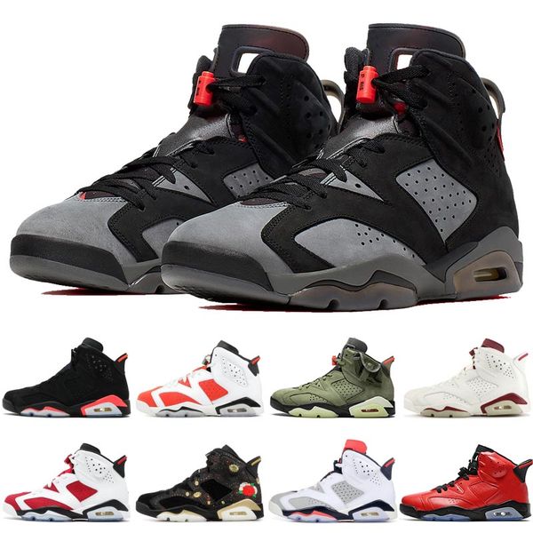

psg 6 6s travis scott infrared men bred basketball shoes mens cny carmine gatorade green tinker unc black cat designer trainers sneakers nik, White;red