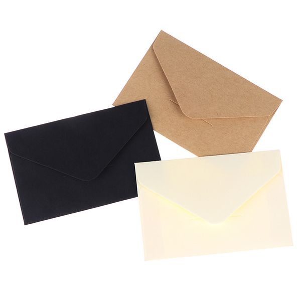 

20pcs/set blank envelope gift envelope mini paper window envelopes wedding invitation classical kraft