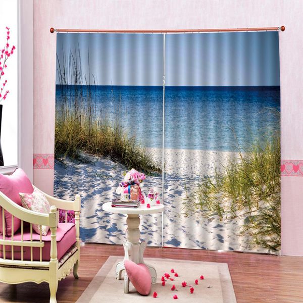 

luxury living room curtains 3d curtains for the bedroom kitchen modern window beachside scenery