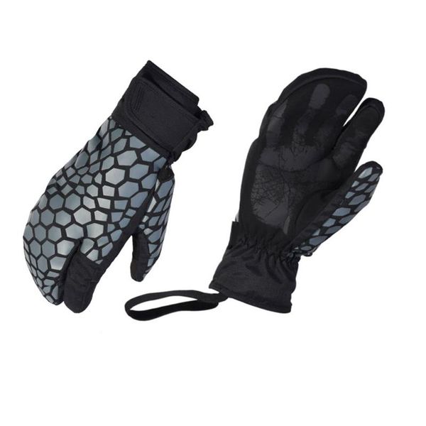

1 pair ski gloves winter gloves waterproof 3-finger mittens touching screen warm
