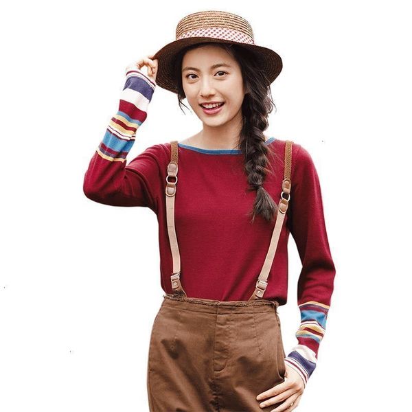 

womens sweaters designer sweater women fashion new long sleeve o neck striped sweater casual bottoming pullovers winter good quality, White;black