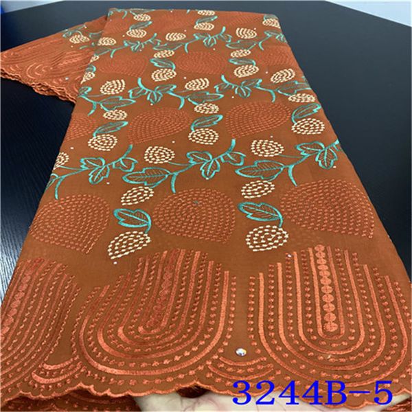 

crazy sales 100% cotton dry lace nigerian fabric lace beautiful burnt orange trim silk milk for woman party na3244b-3, Pink;blue