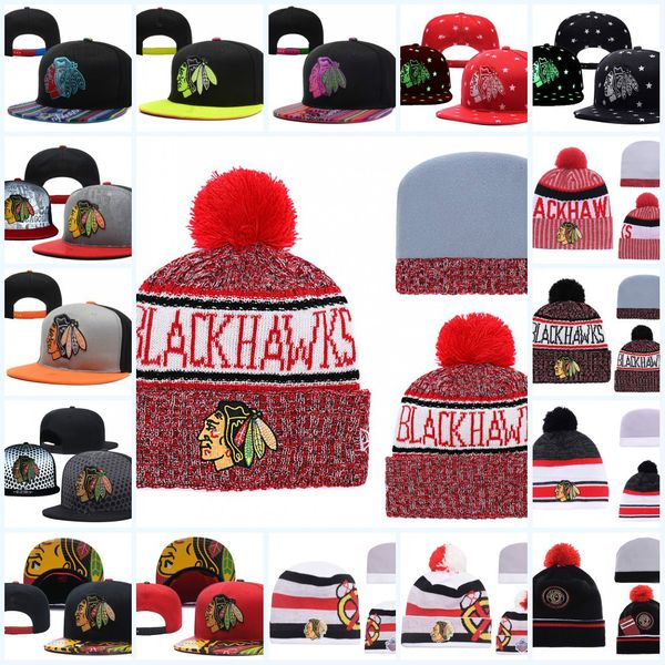 

chicago blackhawks snapback caps adjustable hat black white red grey chicago black hawks knit hat beanies caps