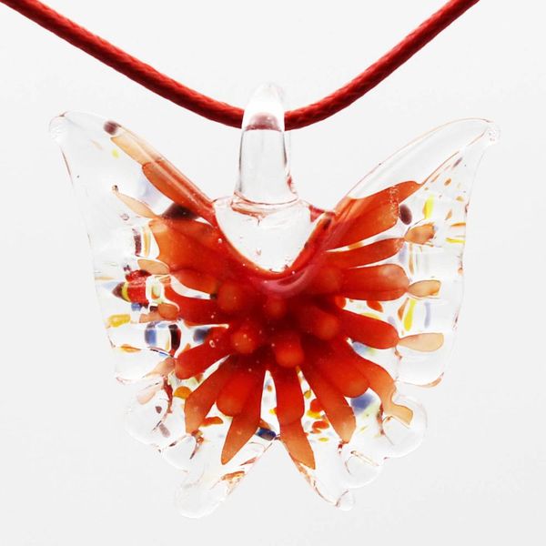 

fashion 12style girl accessories pendant butterfly necklace lampwork pendants murano glass pendant necklace, Silver