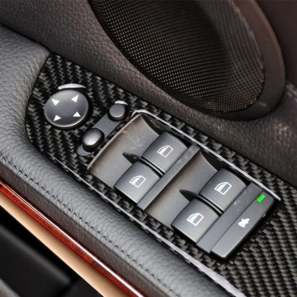 For E90 E93 3 Series Rhd Carbon Fiber Car Interior Door Window Switch Panel Cover Trim Car Styling Accessories Cool Car Interior Accessories Cool In