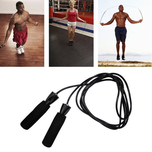 

skip rope cord speed fitness aerobic exercise boxing skipping jump rope adjustable bearing speed fitness black ing