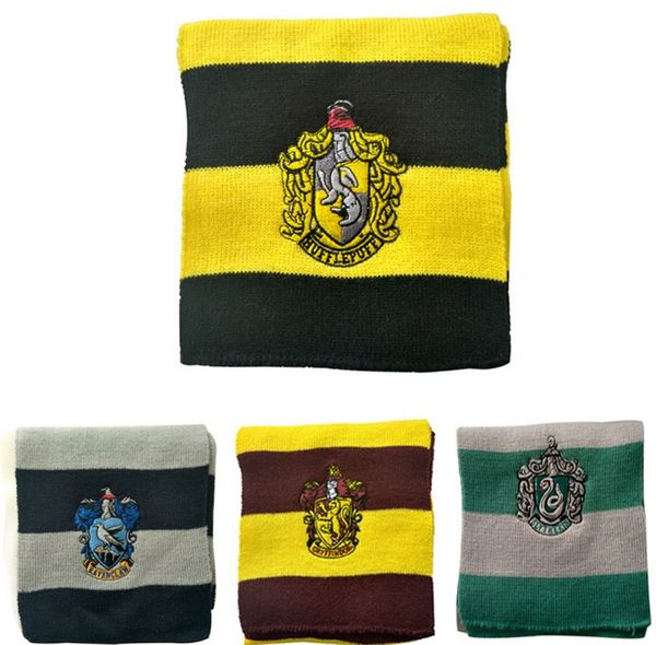 

harry potter scarfs gryffindor school striped scarves gryffindor scarves harry potter hufflepuff cosplay winter scarfs, Blue;gray